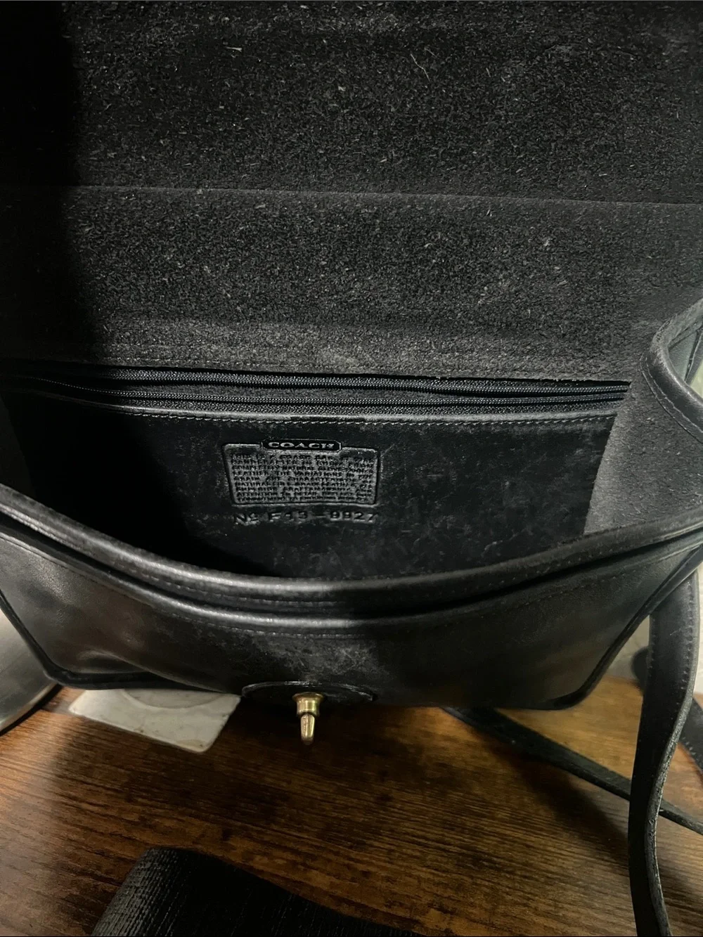 Coach Black Leather Satchel with Top Handle & Crossbody Strap F13-9927